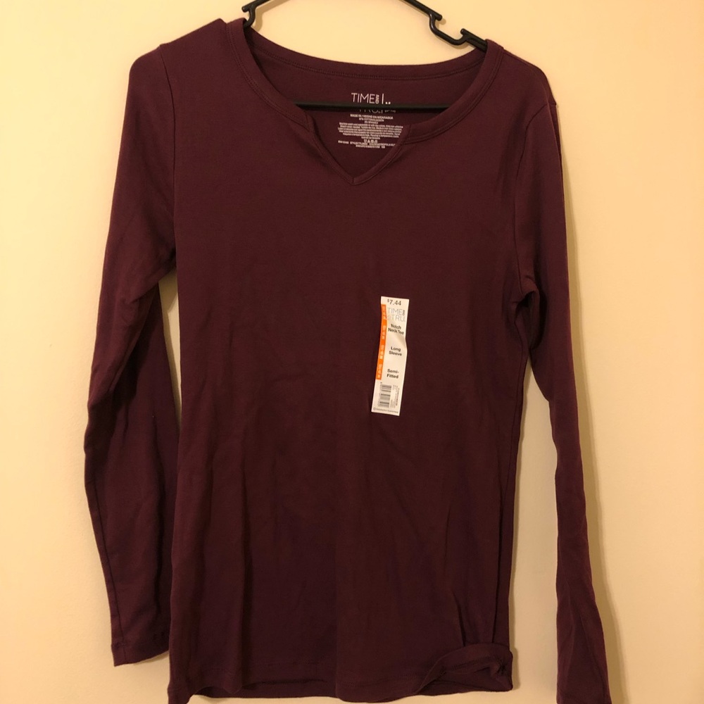 Maroon long sleeve shirt